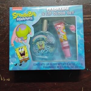 SpongeBob SquarePants Blue and Pink Fragrance & Lip Gloss Gift Set